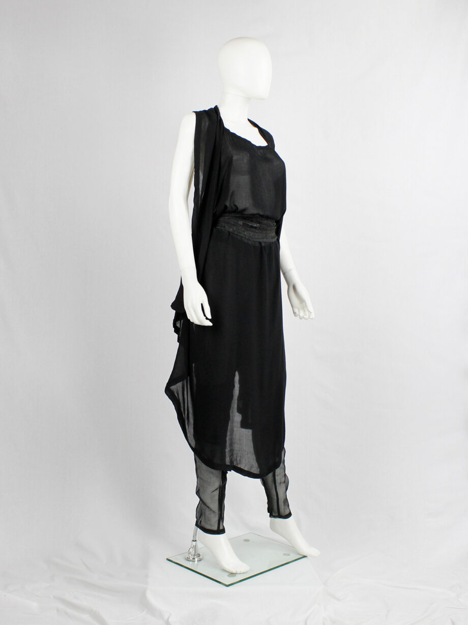 vintage Ann Demeulemeester black backless circular top usable as a waistcoat or dress (8)