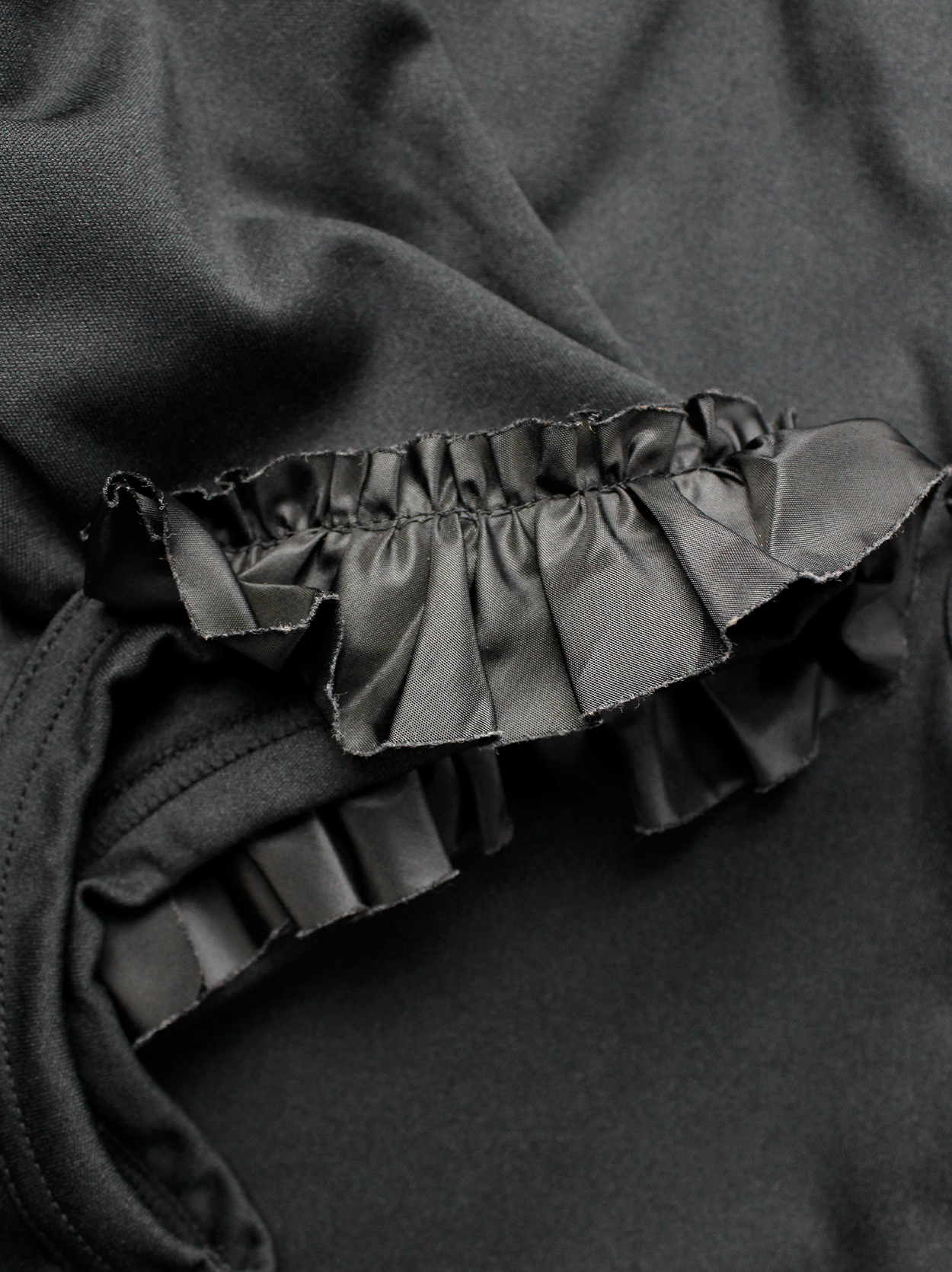 Comme des Garçons black top with square shoulders and frills — AD 2013 ...