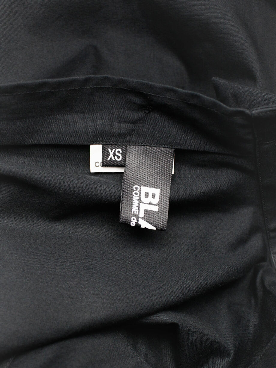 vintage Comme des garcons BLACK black button-up shirt worn backwards AD 2014 (10)