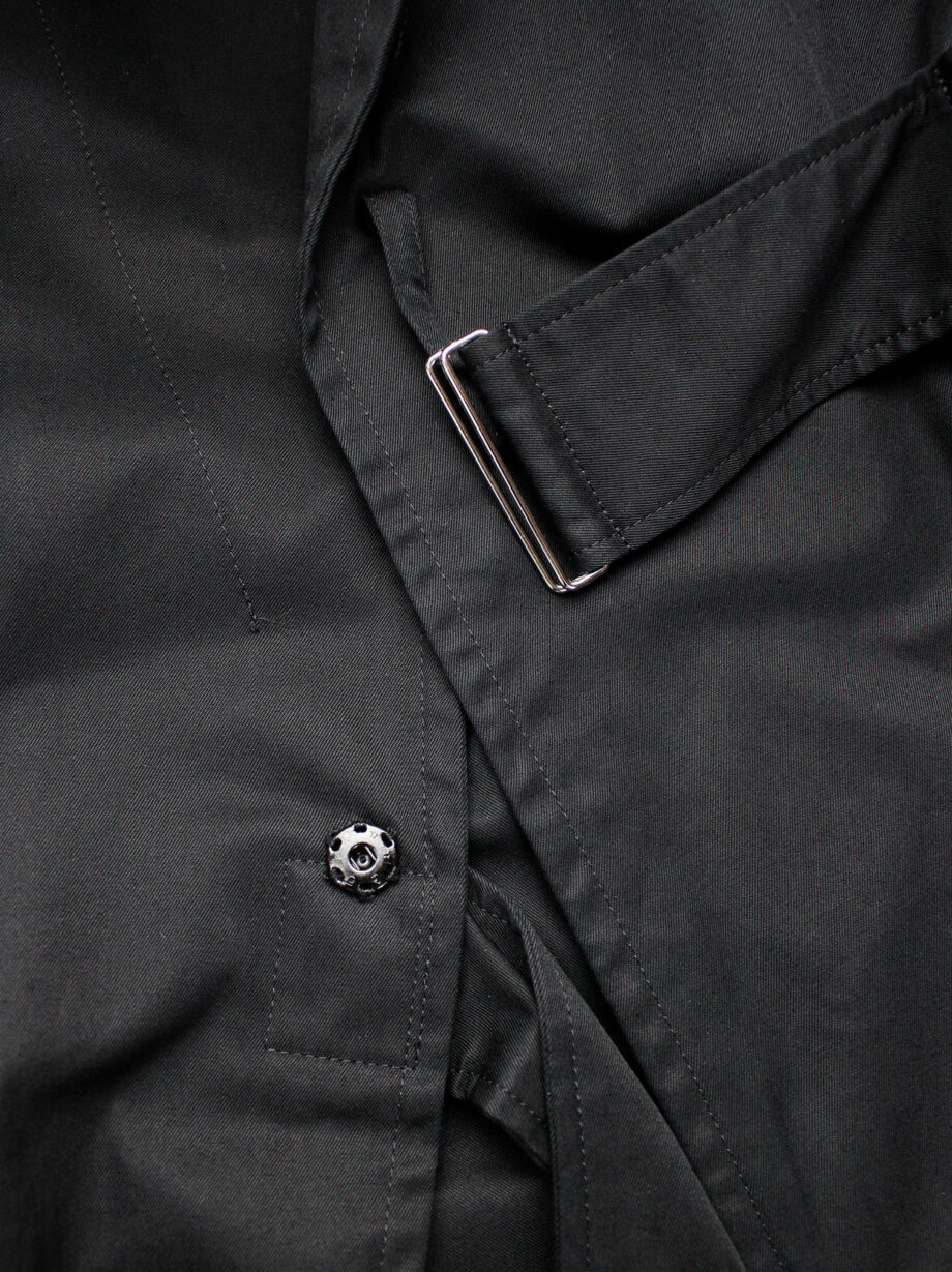 vintage Ys Yohji Yamamoto black blazer with belt strap across the chest (2)