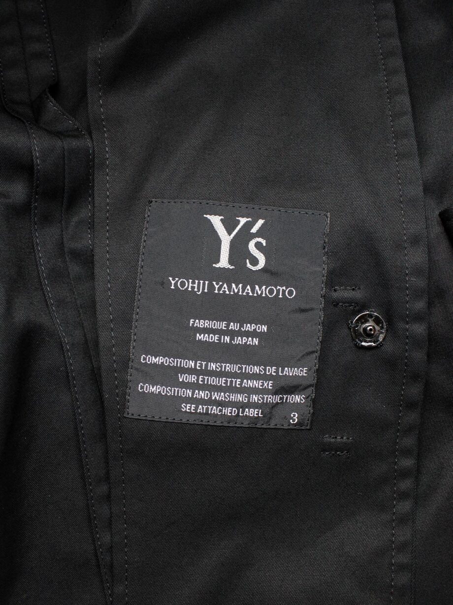 vintage Ys Yohji Yamamoto black blazer with belt strap across the chest (3)
