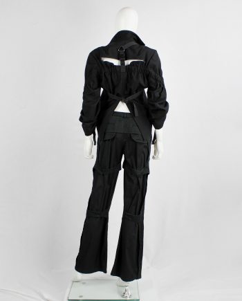 Angelo Figus black bondage trousers with outer pocket linings spring 2003