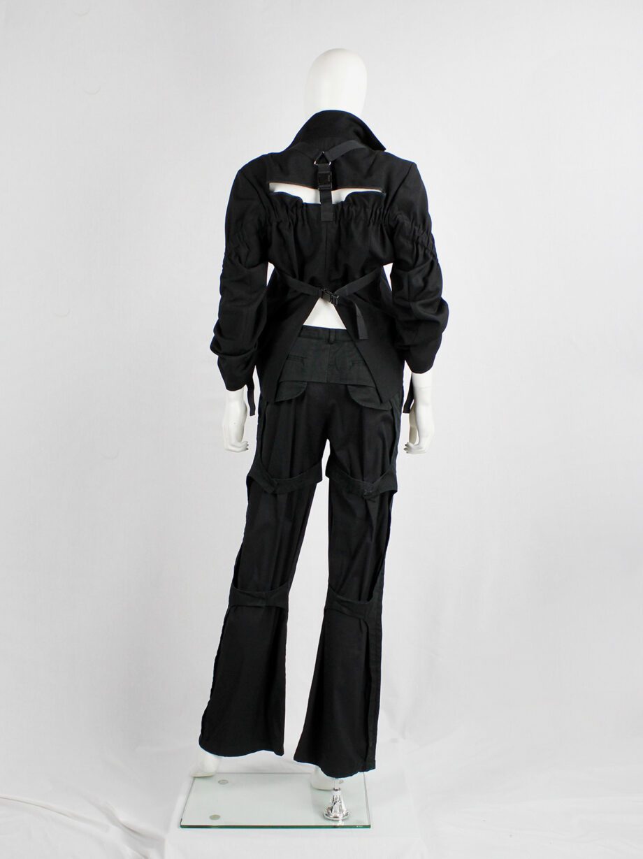 Angelo Figus black bondage trousers with outer pocket linings pring 2003 (13)
