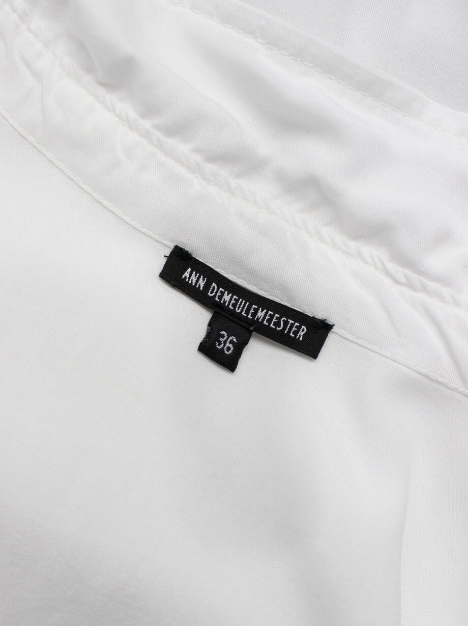 vinrage Ann Demeulemeester white shirt with high-low peplum hemline (6)