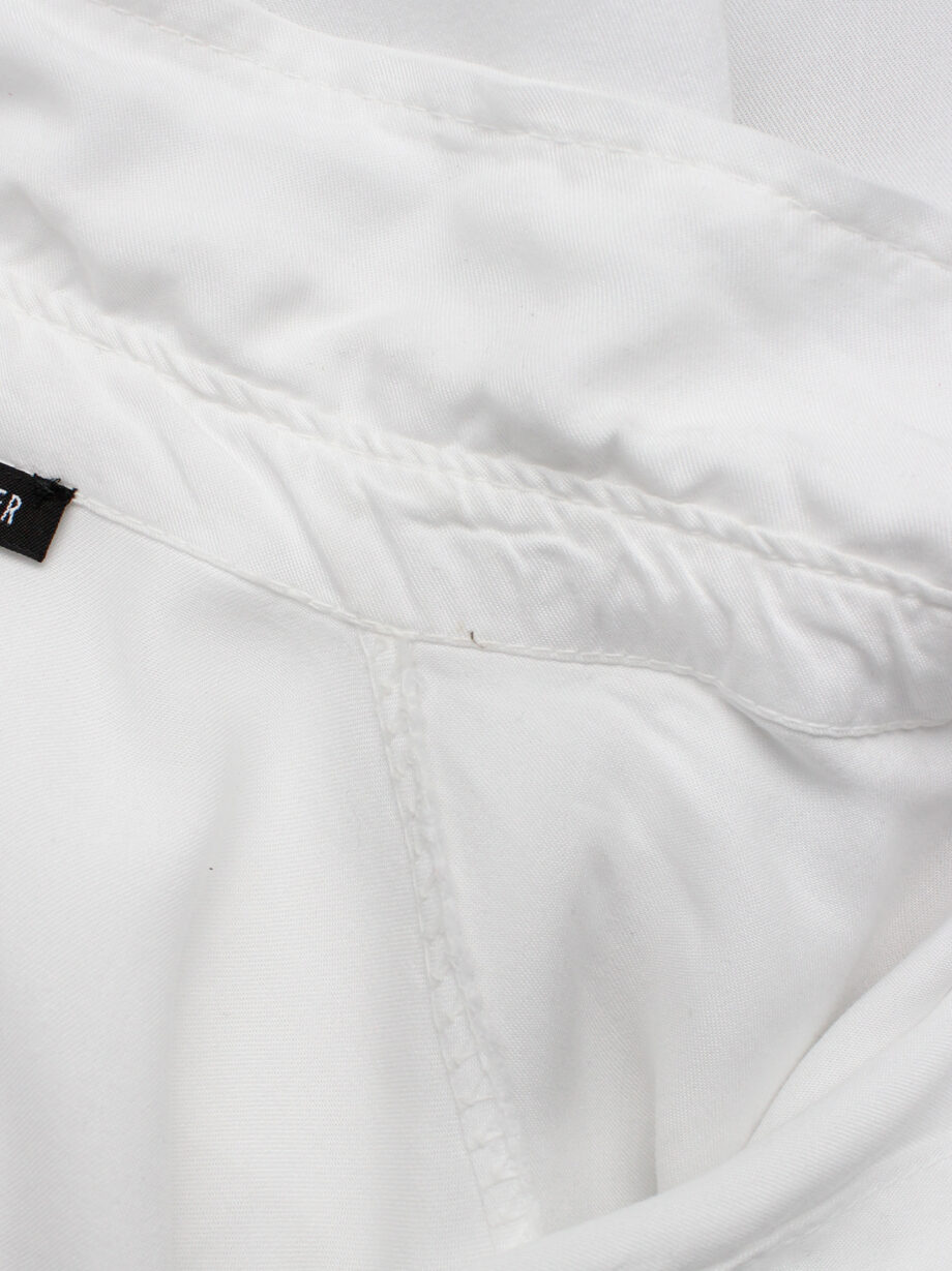 vinrage Ann Demeulemeester white shirt with high-low peplum hemline (7)