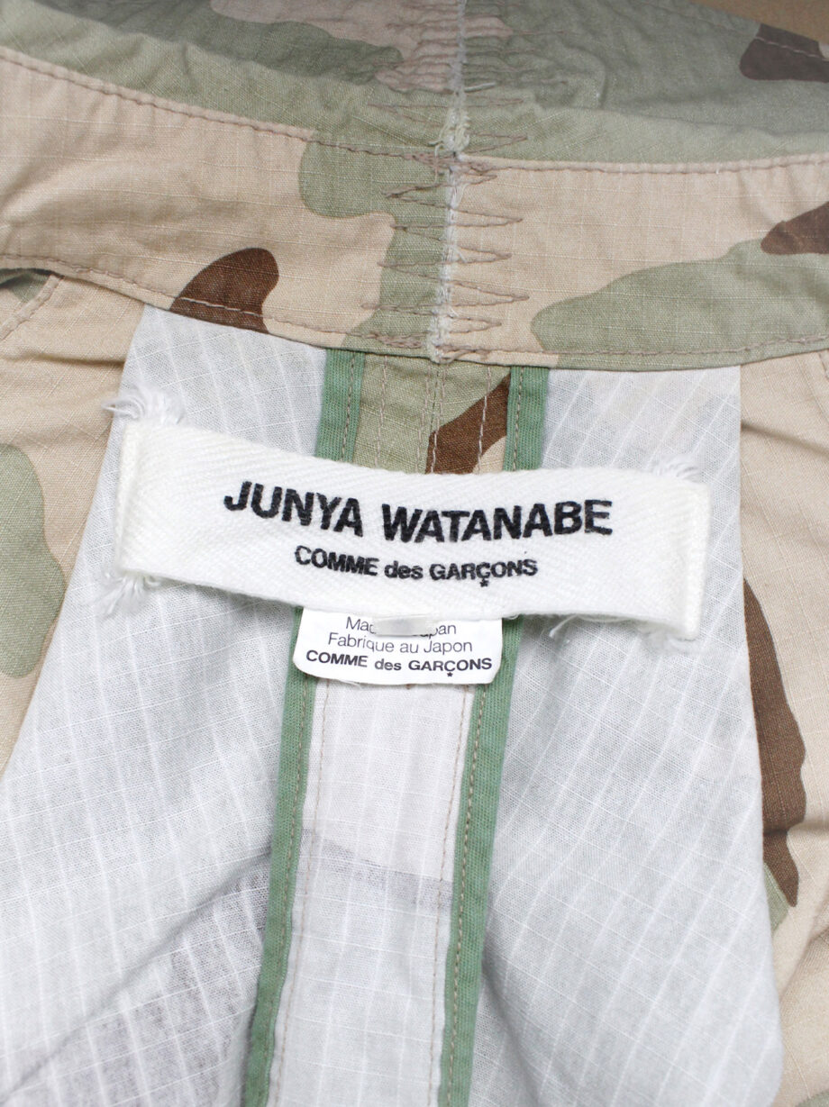 Junya Watanabe camo print jacket with deconstructed military details spring 2006 (17)