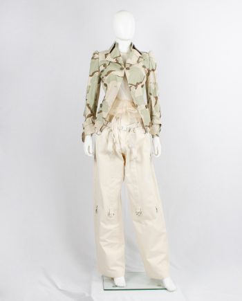 Junya Watanabe camo print jacket with deconstructed military details spring 2006