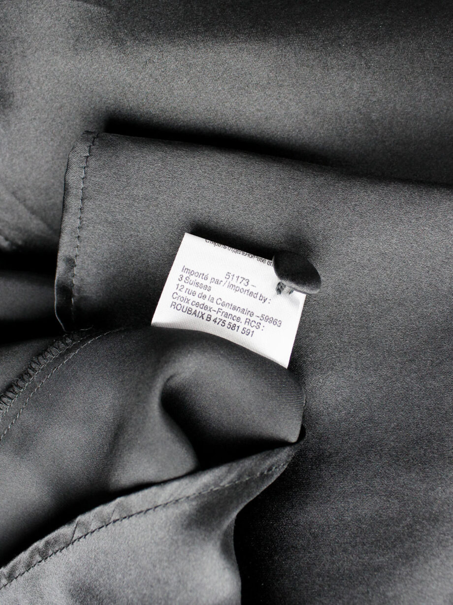 Veronique Branquinho for 3 Suisses black satin Edwardian blouse with frills fall 2009 (6)