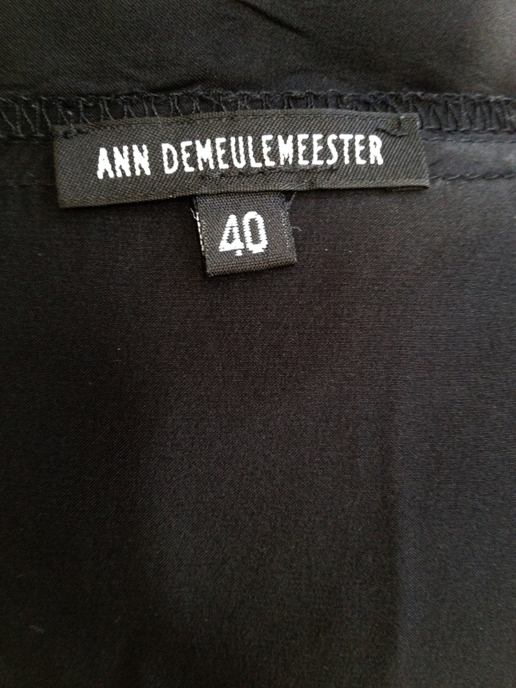 Ann Demeulemeester black cowl neck dress with open back - V A N II T A S