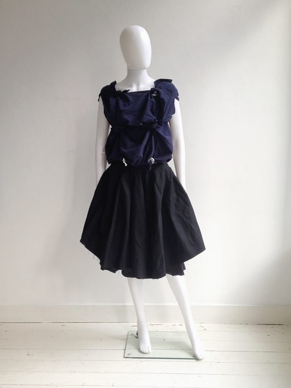 Comme des Garçons blue knotted top — spring 2008 | Comme Des Garcons double layered skirt | shop at vaniitas.com