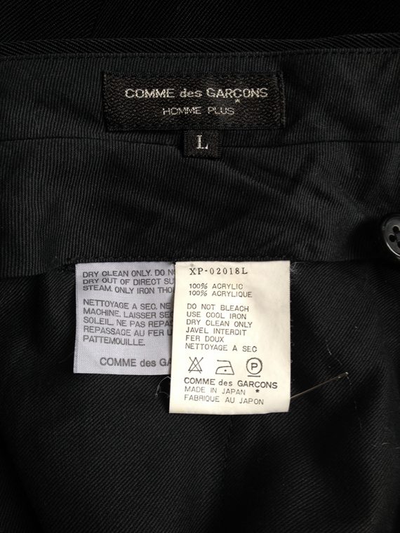 Comme Des Garcons Homme Plus black front pleated trousers 1990 archive 0125