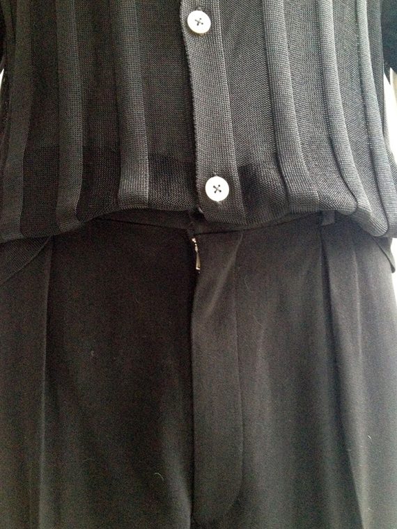 Comme Des Garcons Homme Plus black front pleated trousers 1990 archive 8891