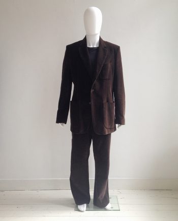 Maison Martin Margiela 10 brown corduroy suit