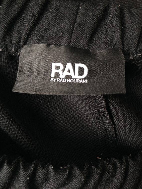 Rad by Rad Hourani black unisex leggings with front panels skirt fall 2012 runway 8641