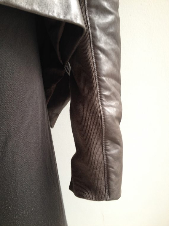 Rick Owens brown leather naska jacket_6031