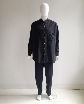 Yohji Yamamoto pour Homme black oversized shirt — 80s