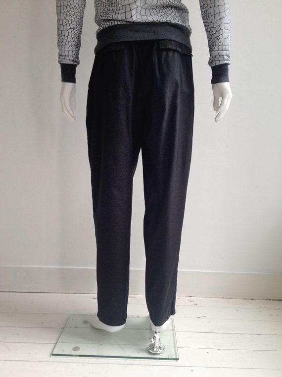 Yohji Yamamoto homme mens high waisted pleated trousers 80s archive bottom2
