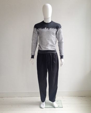 vintage Yohji Yamamoto pour Homme high waisted black trousers — 80s