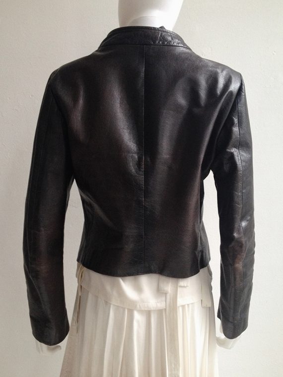 vintage Maison Martin Margiela brown leather jacket