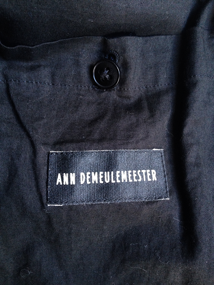 Ann Demeulemeester black leather asymmetric bomberjacket — spring 2007 ...