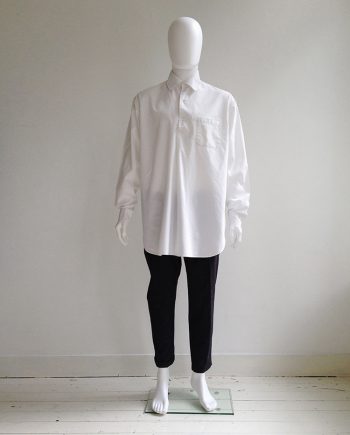 Gothic Yohji Yamamoto white shirt with double collar