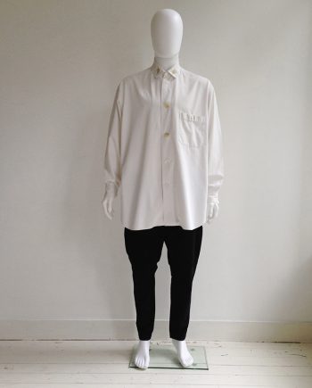 Yohji Yamamoto pour Homme white shirt with different buttons