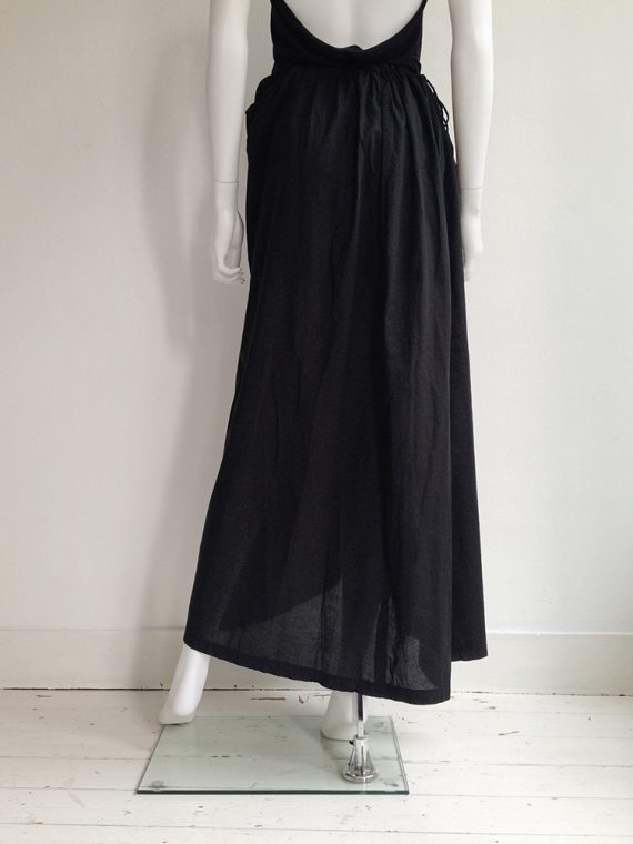 Ann Demeulemeester black draped maxi skirt fall 2007 – 2009 bottom2