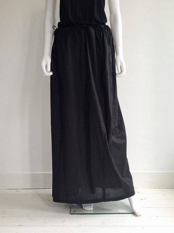 Ann Demeulemeester black draped maxi skirt fall 2007 – 2009 bottom3