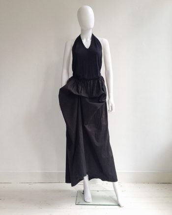 Ann Demeulemeester black draped maxi skirt
