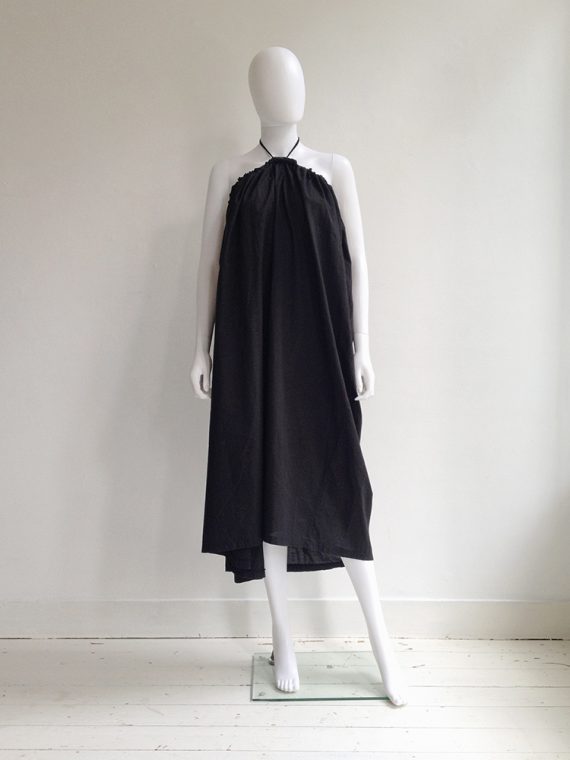 Ann Demeulemeester black draped maxi skirt fall 2007 – 2009 model5