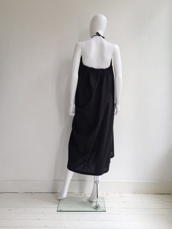 Ann Demeulemeester black draped maxi skirt fall 2007 – 2009 model6