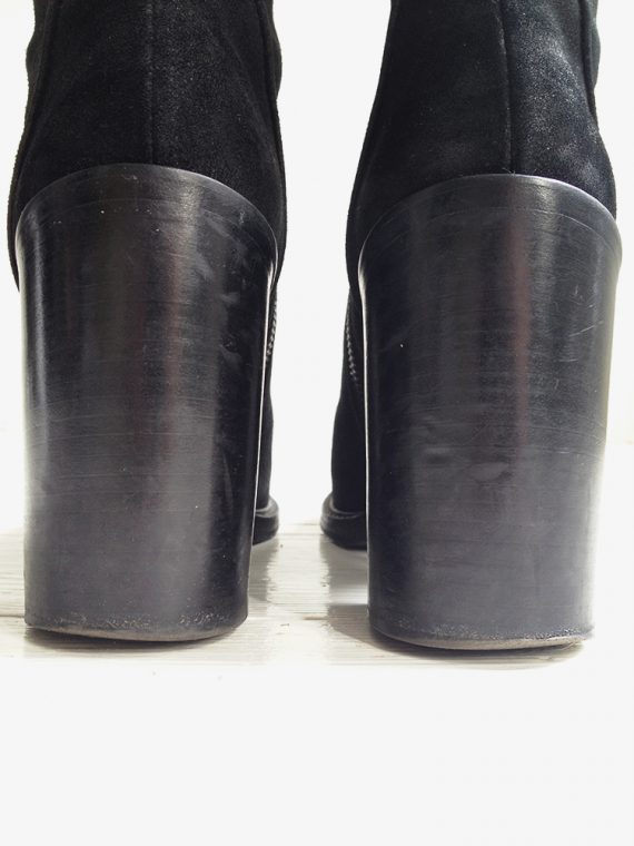 A F Vandevorst black suede ankle boots 3806 copy