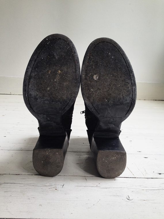 A F Vandevorst black suede ankle boots 3831 copy