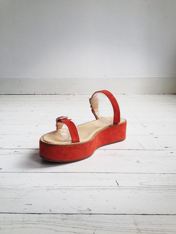 Ann Demeulemeester red flatform sandals (39) spring 2004 8076 copy