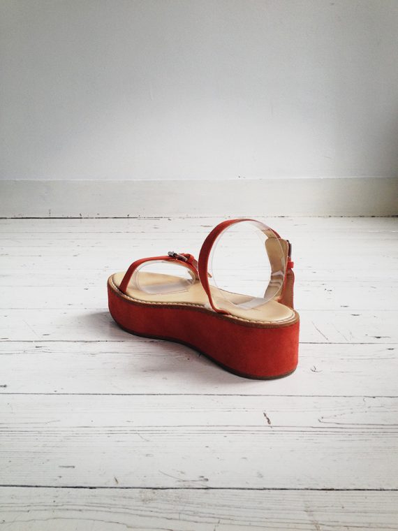 Ann Demeulemeester red flatform sandals (39) spring 2004 8080 copy