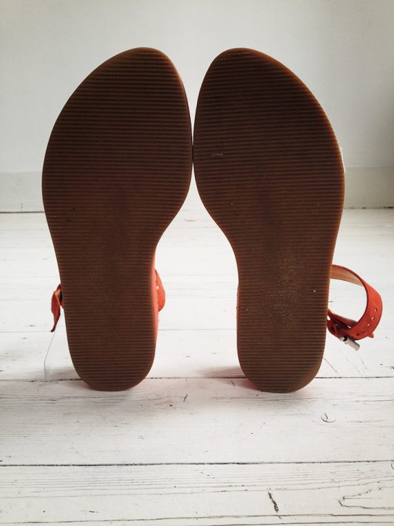 Ann Demeulemeester red flatform sandals (39) spring 2004 8091 copy