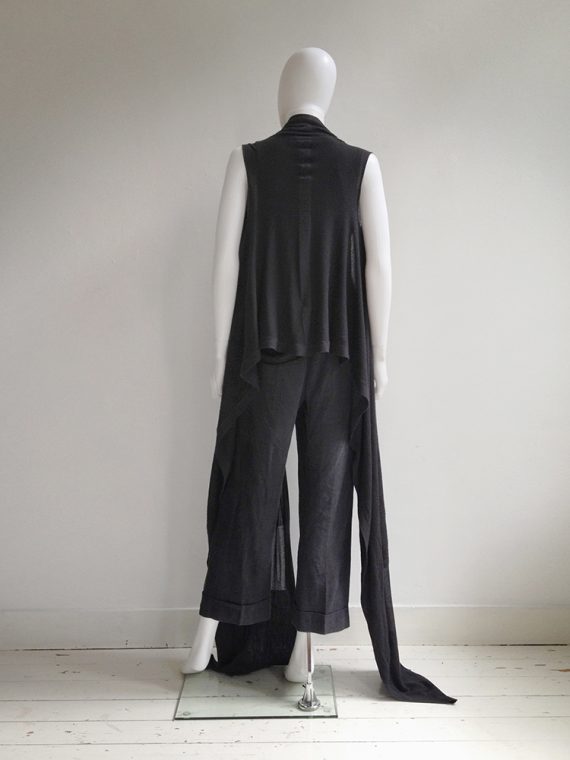 Rick Owens ANTHEM grey long draped vest – spring 2011 model3