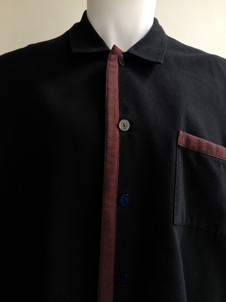 Yohji Yamamoto pour Homme black jacket with brown stripe — 80s - V A N ...