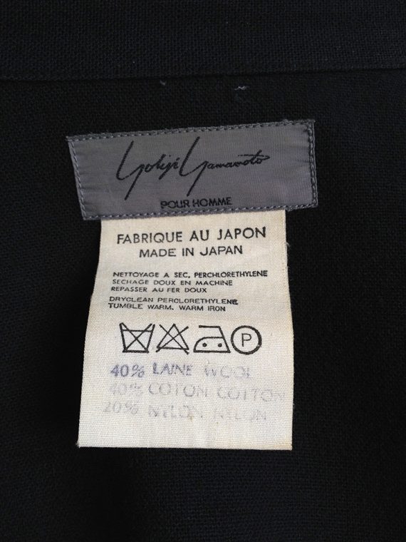 Yohji Yamamoto black jacket with brown trim 1980s 9028