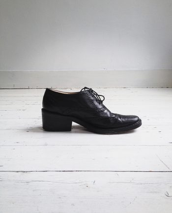 archive Ann Demeulemeester black brogues (40) — 90S