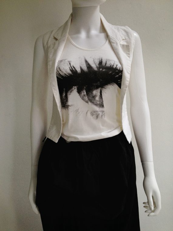 Ann Demeulemeester white laced back waistcoat 3100