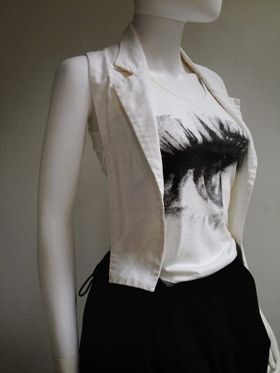 Ann Demeulemeester white laced back waistcoat 3104