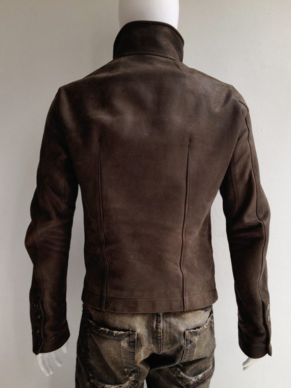Rick Owens brown Bauhaus leather jacket 2503