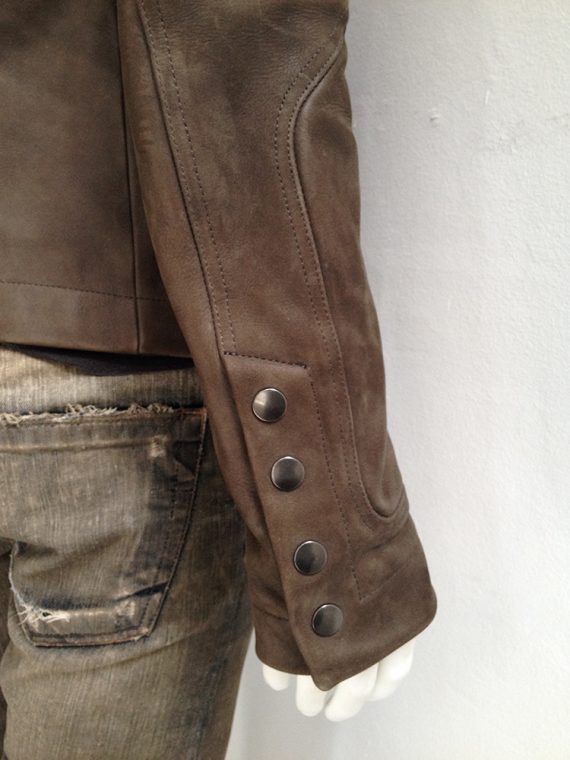 Rick Owens brown Bauhaus leather jacket 2507