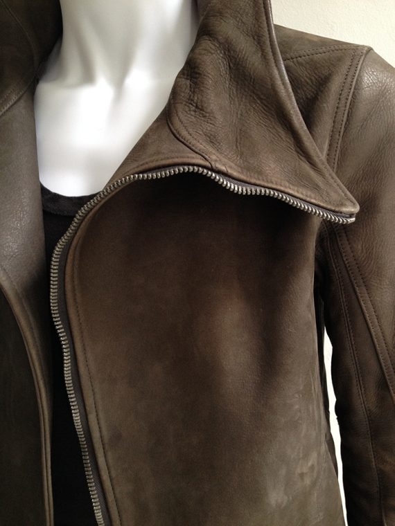 Rick Owens brown Bauhaus leather jacket 2516