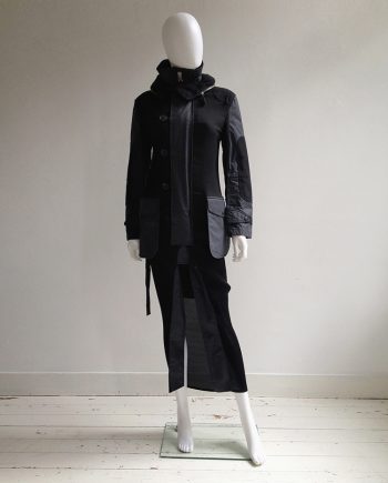 Junya Watanabe blue and black long coat — fall 2010
