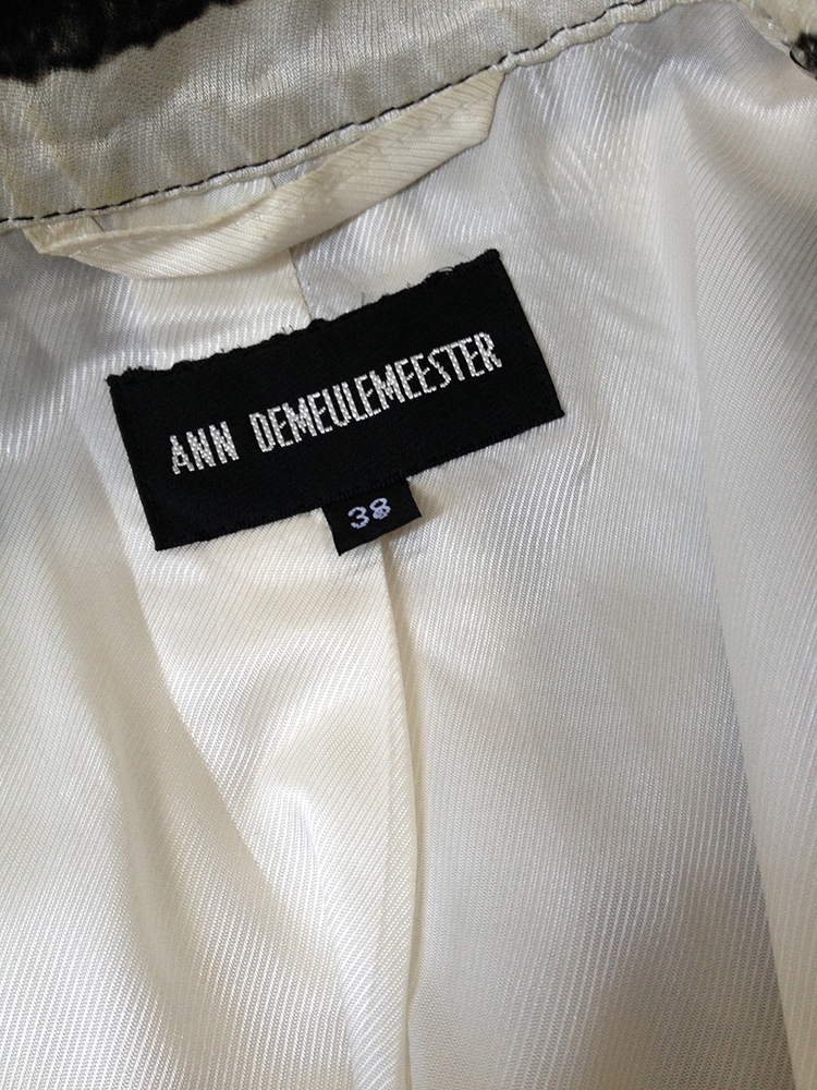 Ann Demeulemeester black and white fencing jacket — spring 2011 - V A N ...