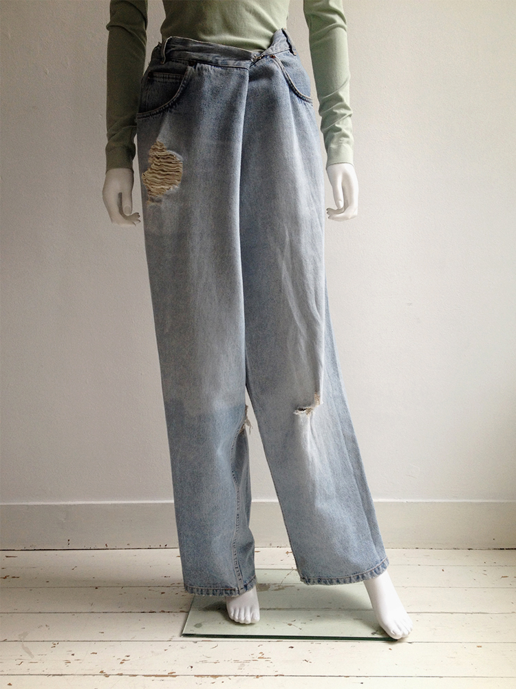 Maison Martin Margiela oversized denim trousers — fall 2000 - V A N II T A S