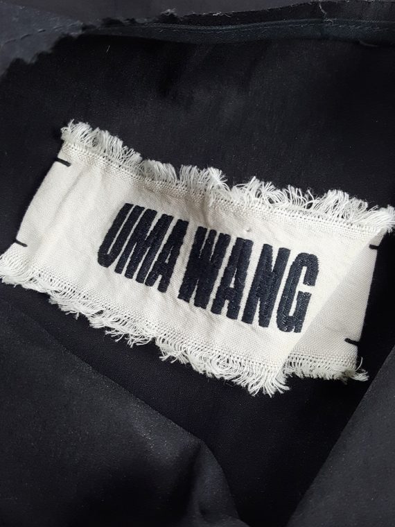 Vaniitas Uma Wang black dress with sculptural front drape spring 2013 145839