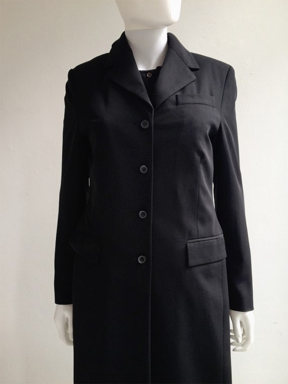 Ann Demeulemeester black maxi coat — 90s